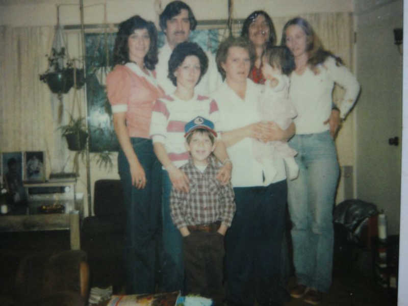 Roberta with her Mom, Siblings, and Son