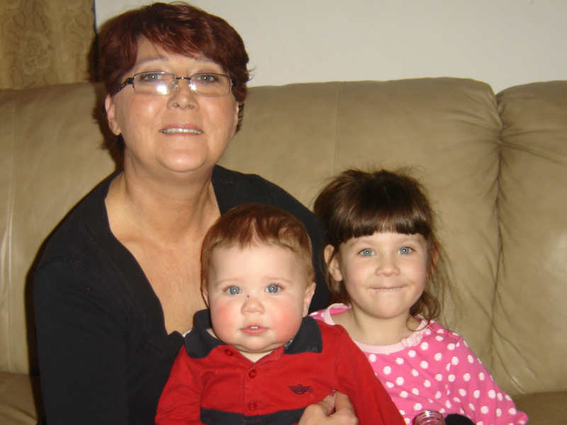 Roberta with her Grandkids