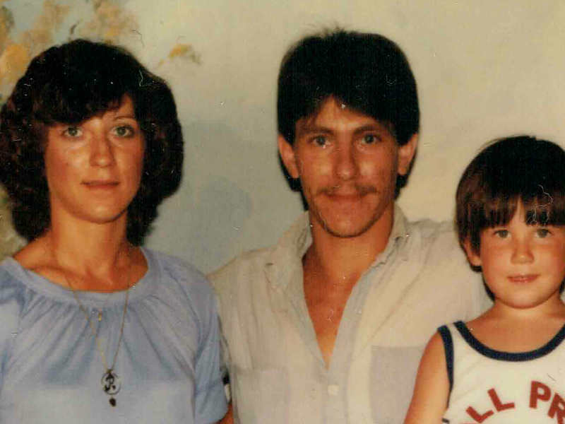 Roberta with her Mom, Brother, and Son